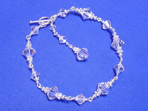 Sterling Silver Austrian Swarovski Crystal Wedding Bracelet