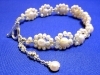 Sterling Silver Natural Freshwater Pearl Flower Bracelet