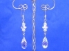 Austrian AB Clear Crystal Sterling Silver Wedding Earrings