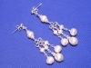 Sterling Silver Natural Freshwater Pearl Chandelier Earrings