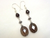 Sterling Silver Faceted Smoky Quartz Oval Dangle Earrings