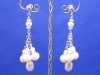 Sterling Silver Chain Freshwater Pearl Dangle Earrings