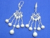 White Freshwater Pearl Sterling Silver Chandelier Earrings
