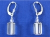 Faceted Quartz Fleur de Lis Sterling Silver Dangle Earrings