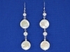 Creamy Freshwater Coin Pearl Sterling Silver Dangle Earrings