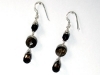 Faceted Smoky Quartz Sterling Silver Dangle Earrings