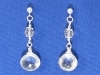 Clear Quartz Faceted Briolette Sterling Silver Dangle Earrings