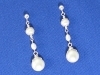 Creamy Freshwater Pillow Pearl Sterling Silver Dangle Earrings