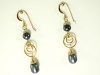 Freshwater Black Pearl Gold Filled Dangle Earrings