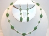 Green Aventurine Sterling Silver Necklace Set