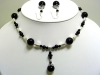 Faceted Black Onyx Y-Necklace Set